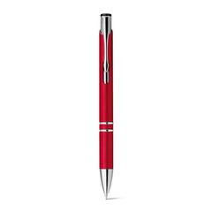 Vue Stylo à bille avec clip en métal - Beta plastic de couleur rouge| Krokrodeal