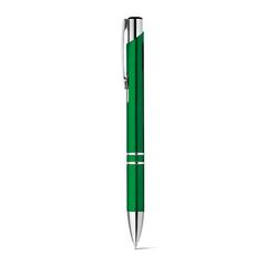 Vue Stylo à bille avec clip en métal - Beta plastic de couleur vert| Krokrodeal