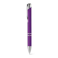 Vue Stylo à bille avec clip en métal - Beta plastic de couleur violet| Krokrodeal