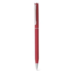 Vue Stylo en métal avec clip - Lesley metallic de couleur rouge| Krokrodeal