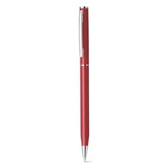 Vue Stylo en métal avec clip - Lesley metallic de couleur rouge| Krokrodeal