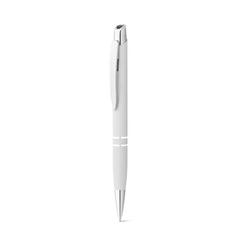 Vue Stylo en aluminium avec clip - Marieta soft de couleur blanc| Krokrodeal