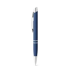Vue Stylo en aluminium avec clip - Marieta soft de couleur bleu| Krokrodeal