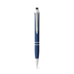 Vue Stylo en aluminium avec clip - Marieta soft de couleur bleu| Krokrodeal