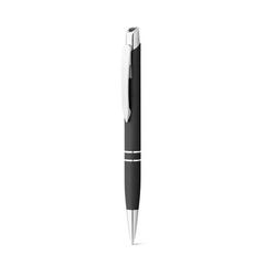 Vue Stylo en aluminium avec clip - Marieta soft de couleur noir| Krokrodeal