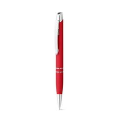 Vue Stylo en aluminium avec clip - Marieta soft de couleur rouge| Krokrodeal
