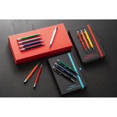 Vue générale Stylo à bille en aluminium, finition rubber - Olaf soft | Krokrodeal