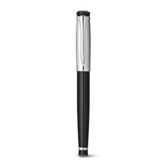 Vue Set de stylo et de roller en métal avec clip - Orlando de couleur gris| Krokrodeal