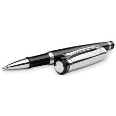 Vue Set de stylo et de roller en métal avec clip - Orlando de couleur gris| Krokrodeal