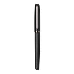 Vue Jeu de stylo et de roller en métal avec mécanisme twist - Imperio de couleur noir| Krokrodeal