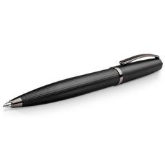 Vue Jeu de stylo et de roller en métal avec mécanisme twist - Imperio de couleur noir| Krokrodeal