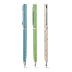 Vue générale Stylo en fibre de paille de blé et ABS - Devin | Krokrodeal