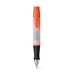 Vue Stylo bille multifonction 3 en 1 - Grand de couleur orange| Krokrodeal
