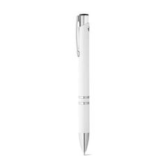 Vue Stylo bille en ABS avec traitement antibactérien - Beta safe de couleur blanc| Krokrodeal
