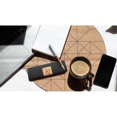 Vue générale Stylo à bille en liège et métal avec mécanisme twist - Cork | Krokrodeal