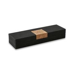 Vue Stylo à bille en liège et métal avec mécanisme twist - Cork de couleur beige| Krokrodeal