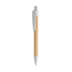 Vue Stylo à bille en bambou - Bambu de couleur beige| Krokrodeal