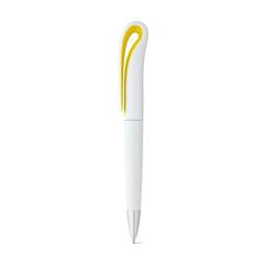 Vue Stylo avec mécanisme twist et clip - Toucan de couleur jaune| Krokrodeal