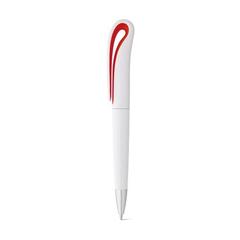 Vue Stylo avec mécanisme twist et clip - Toucan de couleur rouge| Krokrodeal