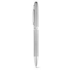 Vue Stylo avec mécanisme twist et clip en métal - Lena de couleur gris| Krokrodeal