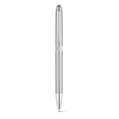Vue Stylo avec mécanisme twist et clip en métal - Lena de couleur gris| Krokrodeal
