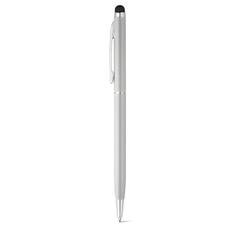 Vue Stylo en aluminium avec mécanisme twist et embout tactile - Zoe de couleur gris| Krokrodeal