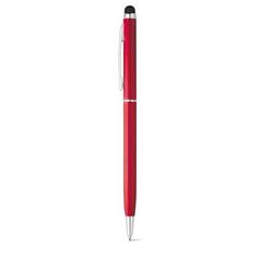 Vue Stylo en aluminium avec mécanisme twist et embout tactile - Zoe de couleur rouge| Krokrodeal
