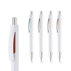 Vue générale Stylo à bille avec clip - Straced | Krokrodeal
