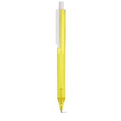 Vue Stylo à bille - Mila de couleur jaune| Krokrodeal