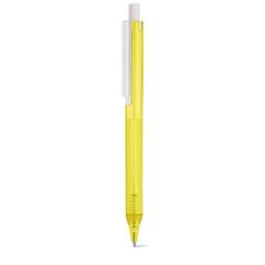 Vue Stylo à bille - Mila de couleur jaune| Krokrodeal