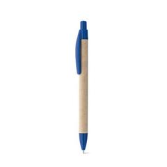 Vue Stylo en papier kraft avec clip - Remi de couleur bleu| Krokrodeal