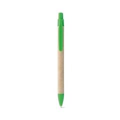 Vue Stylo en papier kraft avec clip - Remi de couleur vert| Krokrodeal
