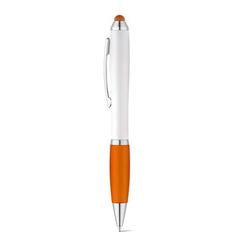Vue Stylo avec mécanisme twist et clip en métal - Sans de couleur orange| Krokrodeal