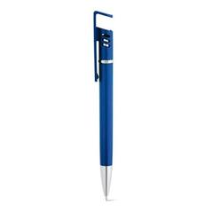 Vue Stylo à bille avec finition métallique - Tecna de couleur bleu| Krokrodeal