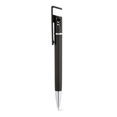 Vue Stylo à bille avec finition métallique - Tecna de couleur noir| Krokrodeal