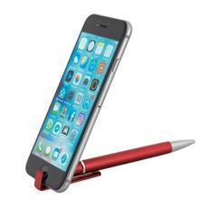 Vue Stylo à bille avec finition métallique - Tecna de couleur rouge| Krokrodeal