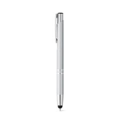 Vue Stylo à bille en aluminium - Beta touch de couleur gris| Krokrodeal