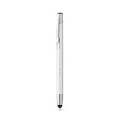 Vue Stylo à bille en aluminium - Beta touch de couleur blanc| Krokrodeal
