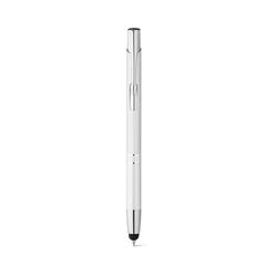 Vue Stylo à bille en aluminium - Beta touch de couleur blanc| Krokrodeal