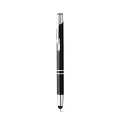 Vue Stylo à bille en aluminium - Beta touch de couleur noir| Krokrodeal