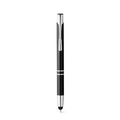 Vue Stylo à bille en aluminium - Beta touch de couleur noir| Krokrodeal