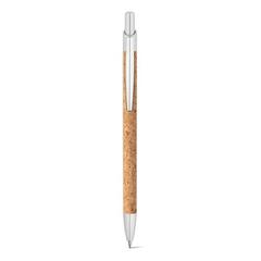 Vue Stylo en liège et aluminium avec clip - Natura de couleur beige| Krokrodeal