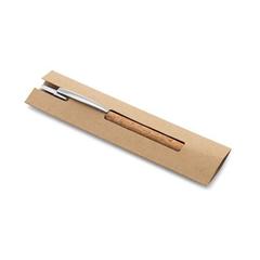 Vue Stylo en liège et aluminium avec clip - Natura de couleur beige| Krokrodeal