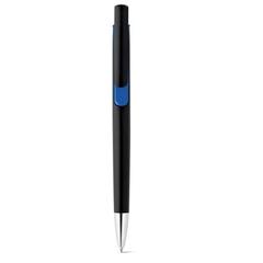 Vue Stylo à bille avec finition métallique - Brigt de couleur bleu| Krokrodeal