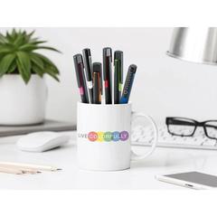 Vue générale Stylo à bille avec finition métallique - Brigt | Krokrodeal