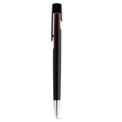 Vue Stylo à bille avec finition métallique - Brigt de couleur orange| Krokrodeal