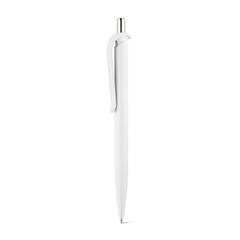 Vue Stylo en ABS avec clip - Ana de couleur blanc| Krokrodeal