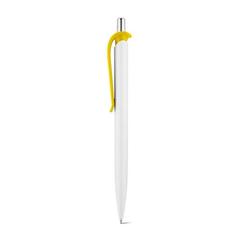 Vue Stylo en ABS avec clip - Ana de couleur jaune| Krokrodeal