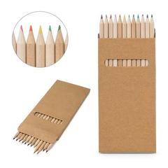 Vue générale Boîte avec 12 crayons de couleur - Croco | Krokrodeal