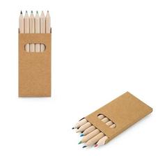 Vue générale Boîte avec 6 crayons de couleur - Bird | Krokrodeal